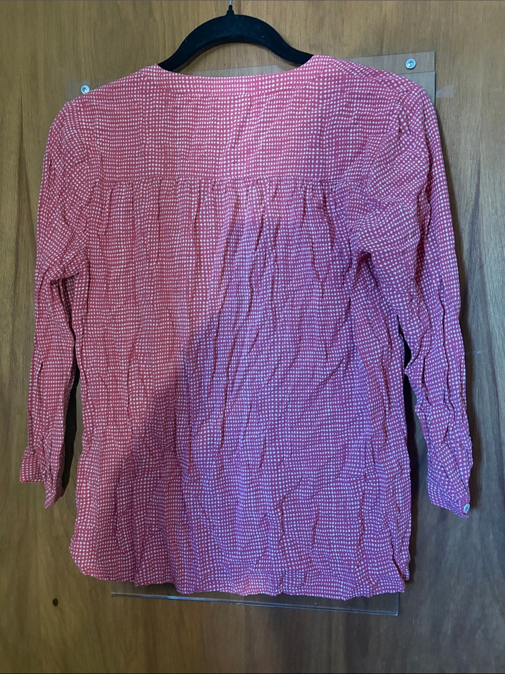 Joie Rosalyn Dot Print Popover Western Rose Blouse - Picture 5 of 5